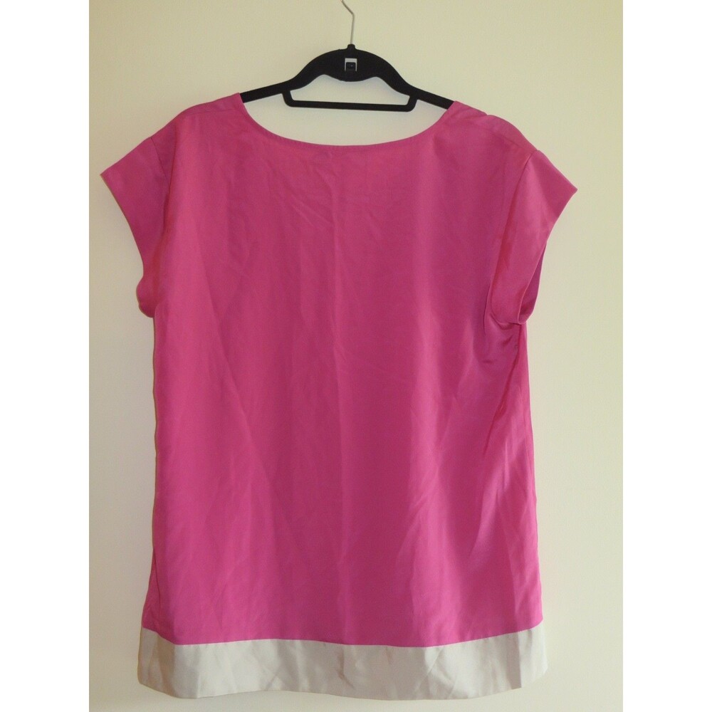 The Limited Women's Pink/White Solid Chiffon Layered Pullover Blouse M - Picture 2 of 6